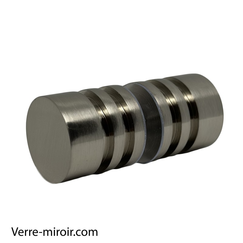 Poignée inox brossé pour porte de douche en verre