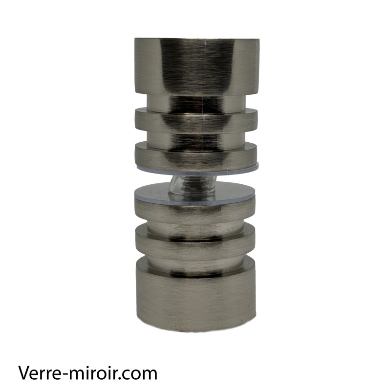 Poignée inox brossé pour porte en verre