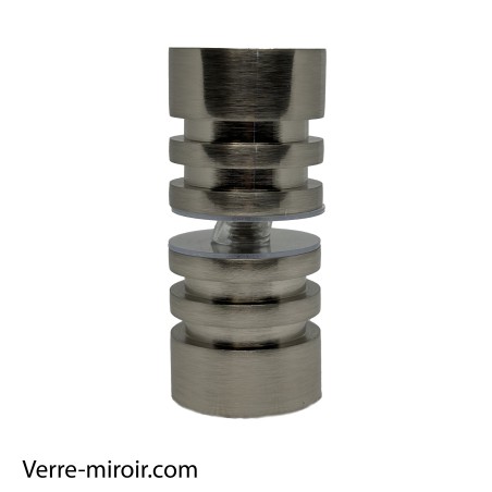 Poignée inox brossé pour porte en verre