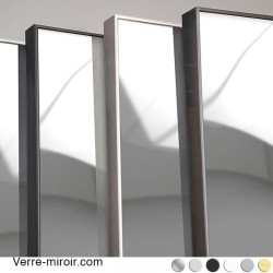 Profil cadre miroir épuré inox brossé