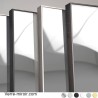 Profil cadre miroir épuré inox brossé