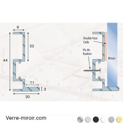 Profil cadre miroir épuré blanc 2