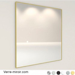 Profil cadre miroir épuré laiton brossé