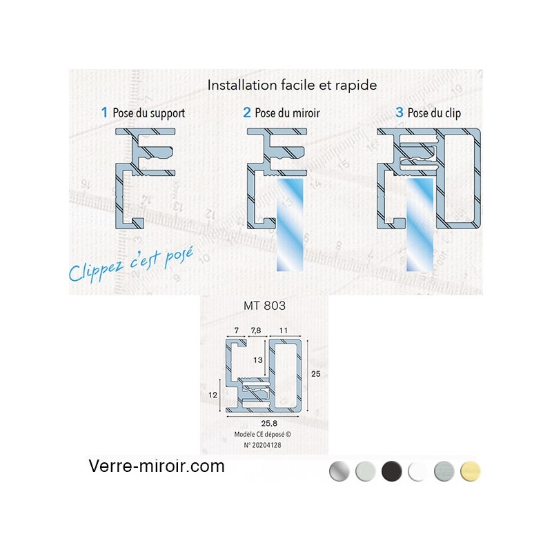 Profil cadre miroir MT803 
