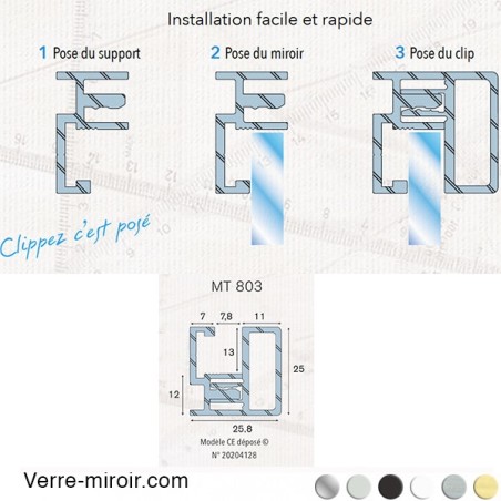 Profil cadre miroir MT803 