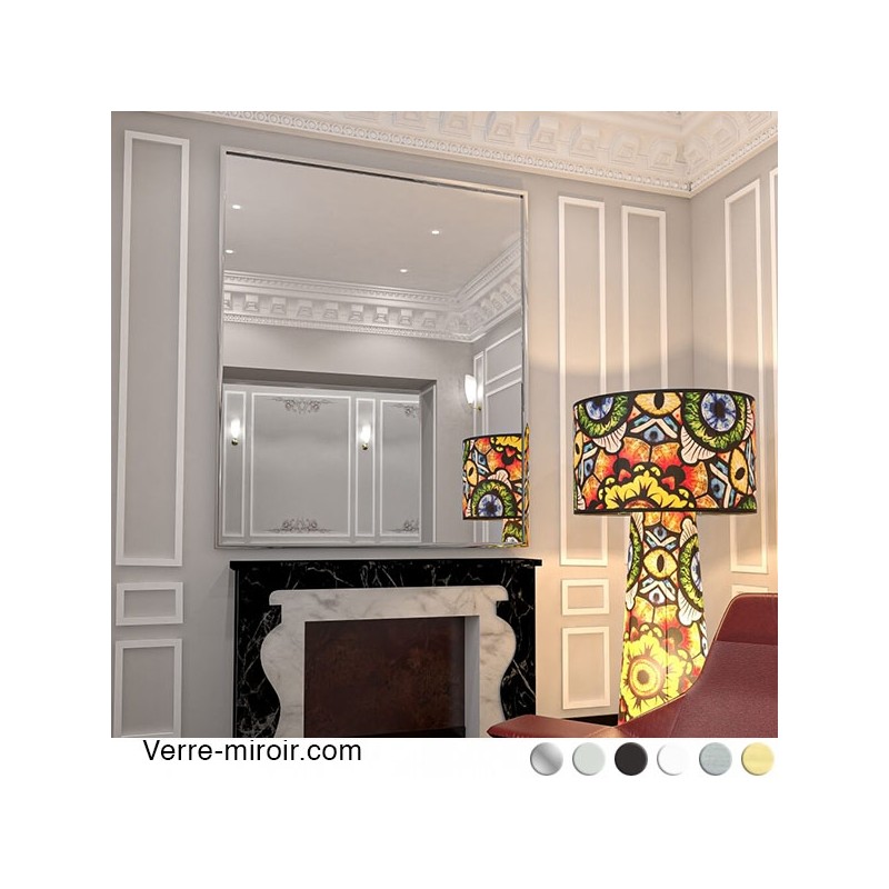 Cadre miroir chromé