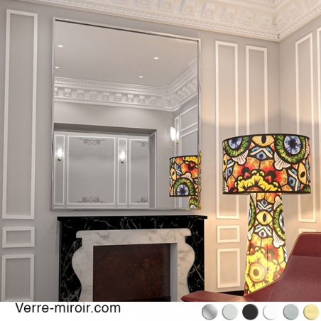 Cadre miroir chromé