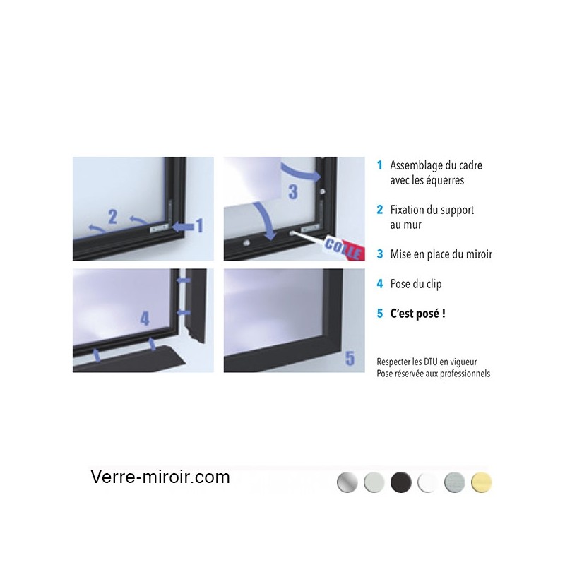 Montage profilé cadre miroir MT803