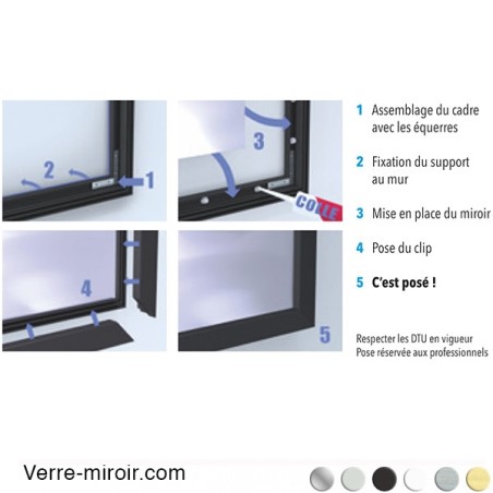 Montage profilé cadre miroir MT803