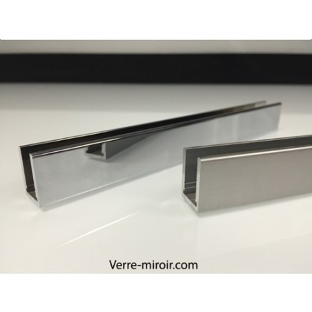 Profilé U9 / U12  spécial douche en aluminium chromé