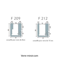 Profilé verrière atelier F209 / F212 clipper diffusion. 2