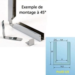 Profilé de douche canon de fusil U9 2