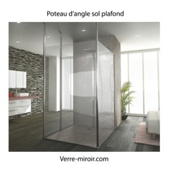 Poteau raidisseur de douche verre verre angle 9 clipper diffusion 2