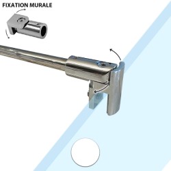 Barre de renfort paroi douche blanche réglable
