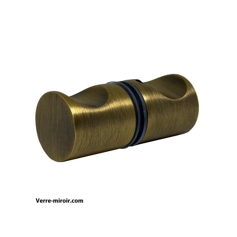 Poignée porte douche antique laiton brosse