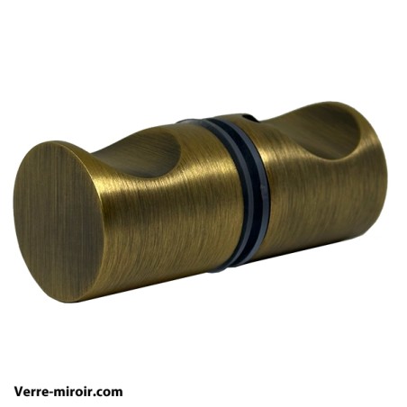Poignée porte douche antique laiton brosse
