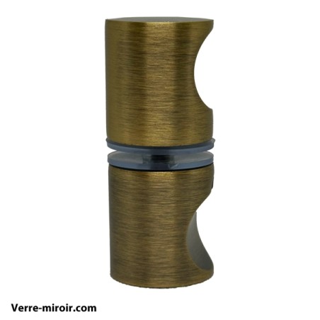 Poignée porte douche antique laiton brosse1