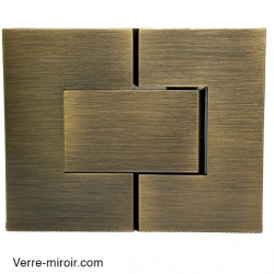 Charnière double antique laiton pour porte de douche en Verre-Verre 180° 2