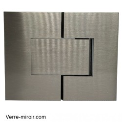 Charnière Verre-Verre 180° inox brossé porte de douche  2