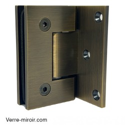 Charnière antique laiton pour porte de douche en Verre-Mur 90° 2