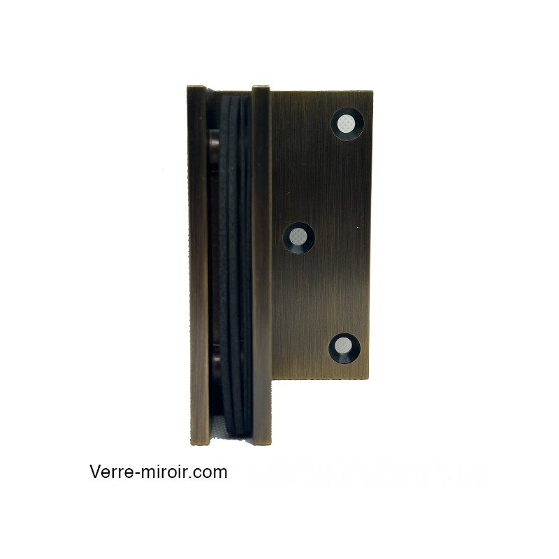 Charnière douche antique laiton tranche