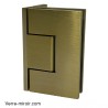 Charnière de douche bronze brossé pour porte en verre