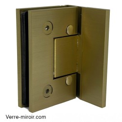 Charnière de douche bronze brossé pour porte en verre 2