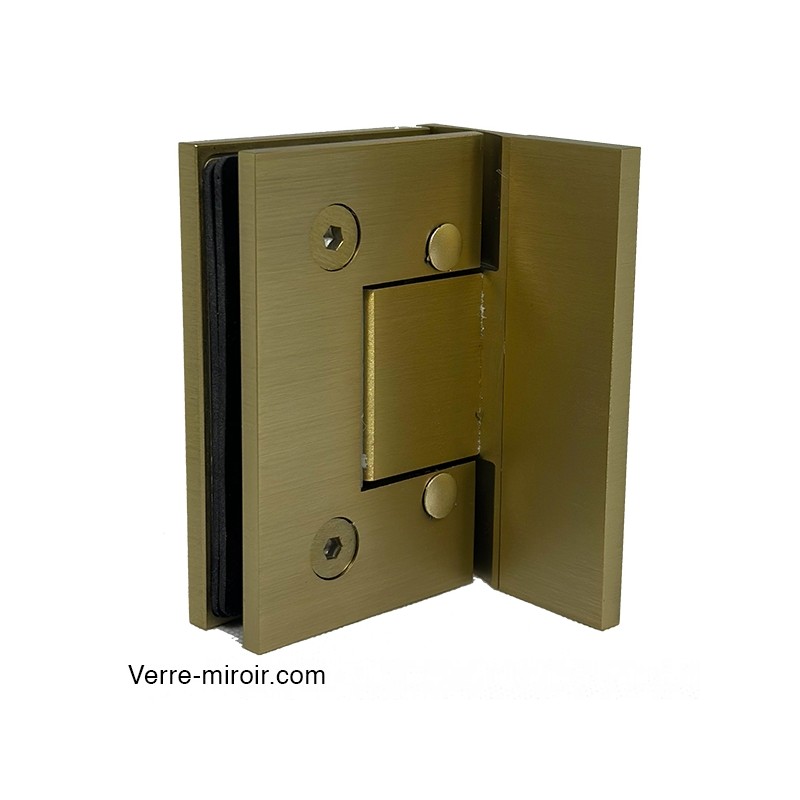 Charnière de douche bronze brossé Porte en verre Réglable vue arrière 