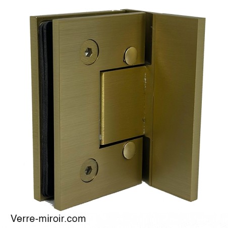 Charnière de douche bronze brossé Porte en verre Réglable vue arrière 