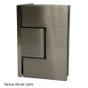 Charnière de douche inox brossé pour porte en verre