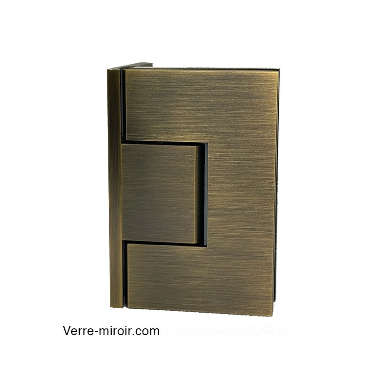 Charnière de Douche Antique Laiton Porte en Verre Réglable