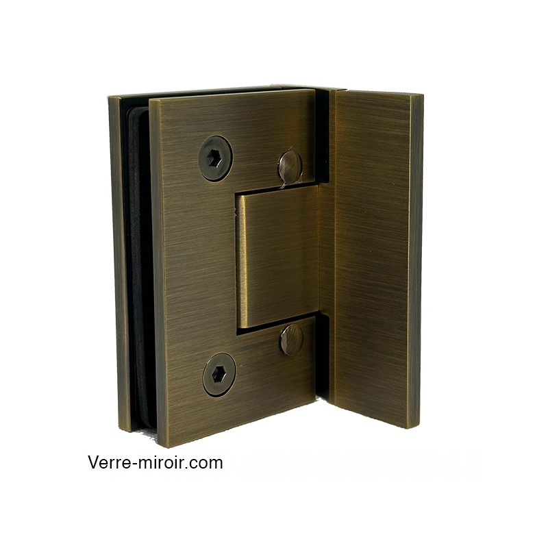 Charnière de Douche Antique Laiton Porte en verre Réglable vue arrière 