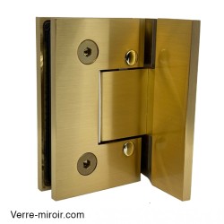 Charnière de Douche Laiton Brossé Porte en Verre Réglable 2