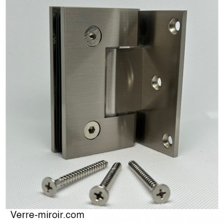 Charnière porte de douche inox brossé vue arrière