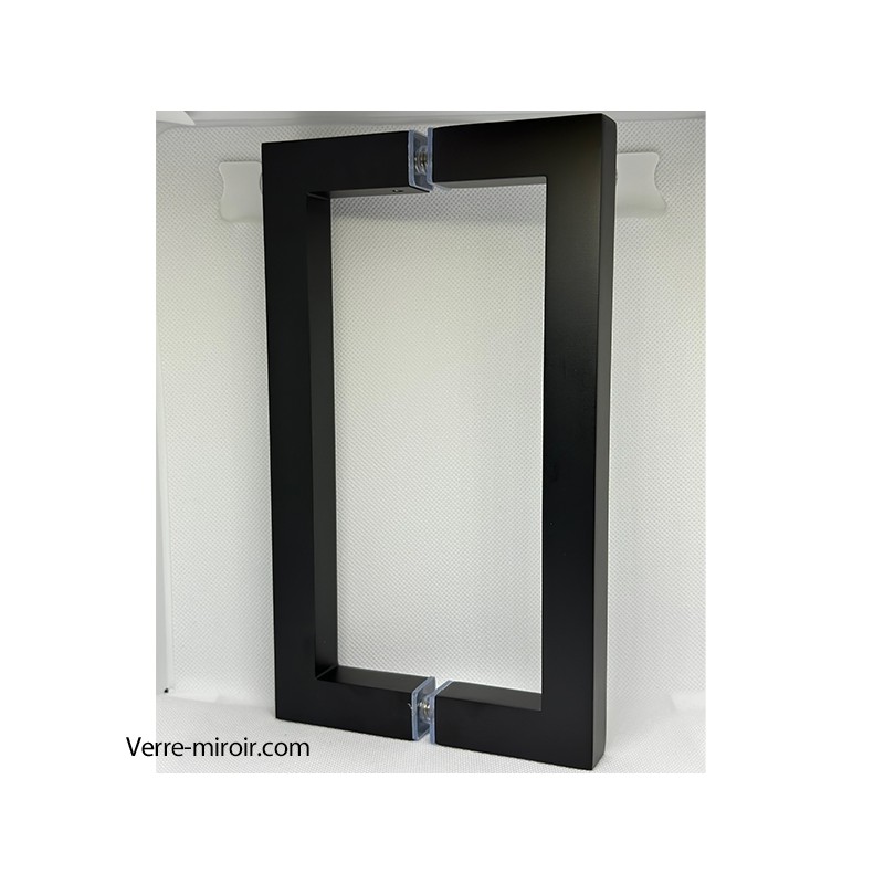 Poignée Bâton Double Porte Douche Noir Mat