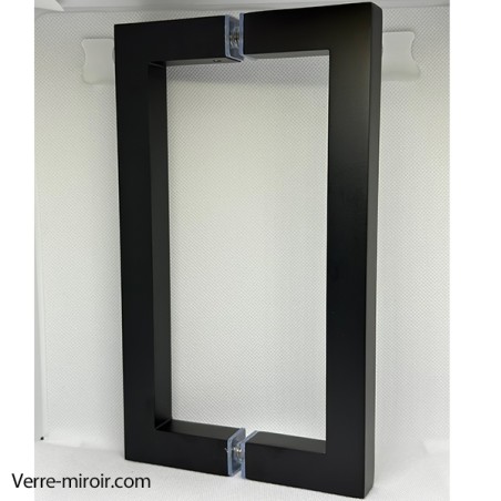 Poignée Bâton Double Porte Douche Noir Mat