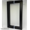 Poignée Bâton Double Porte Douche Noir Mat
