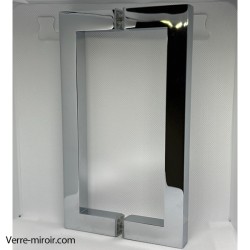 Poignée Bâton Double pour Porte Douche Chromé