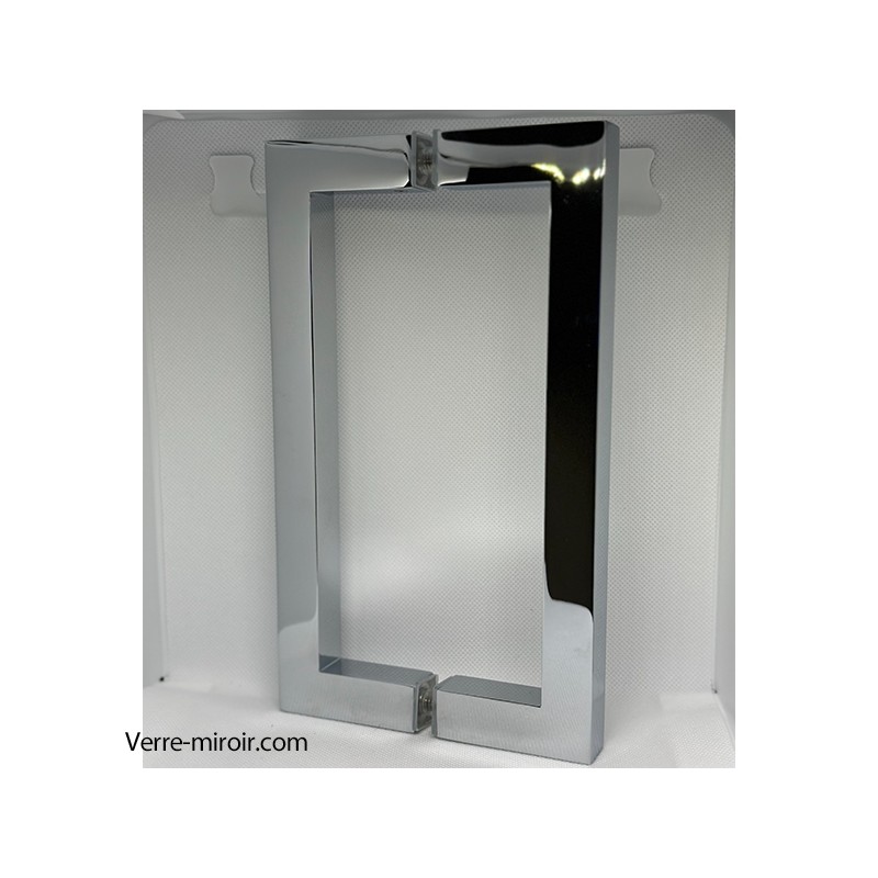Poignée Bâton Double pour Porte Douche Chromé