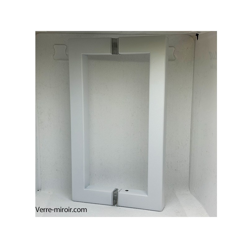 Poignée Bâton Double pour Porte Douche Blanche