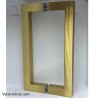 Poignée Bâton Double pour Porte Douche Laiton Brossé