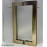 Poignée Bâton Double pour Porte Douche Bronze Brossé