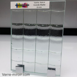 Verre armé grande maille sur mesure – Devis en ligne & Prix immédiat | Verre-miroir.com