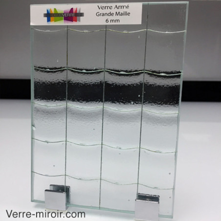 Verre armé grande maille sur mesure – Devis en ligne & Prix immédiat | Verre-miroir.com