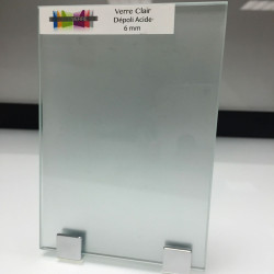 Verre clair dépoli sur mesure