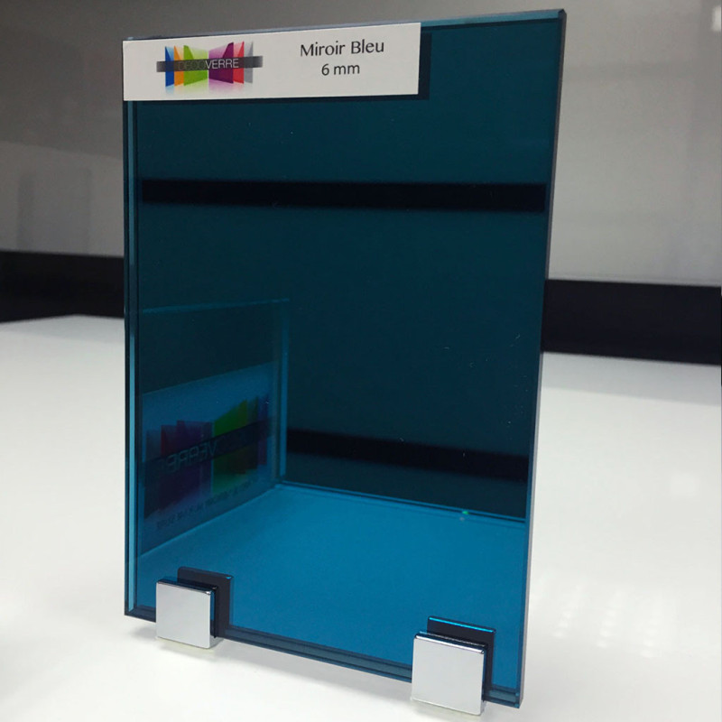 Miroir bleu sur mesure