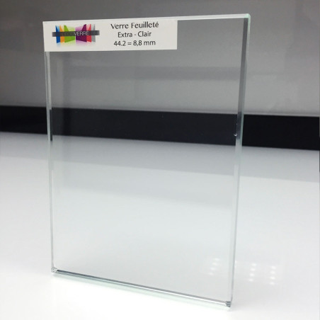 Verre feuilleté extra-clair sur mesure
