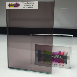 Verre feuilleté bronze sur mesure