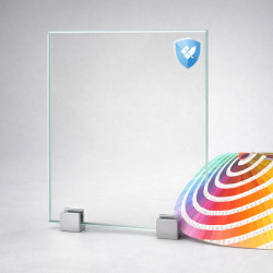 Verre trempé clair laqué sur mesure