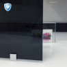 Verre trempé teinté noir sur mesure